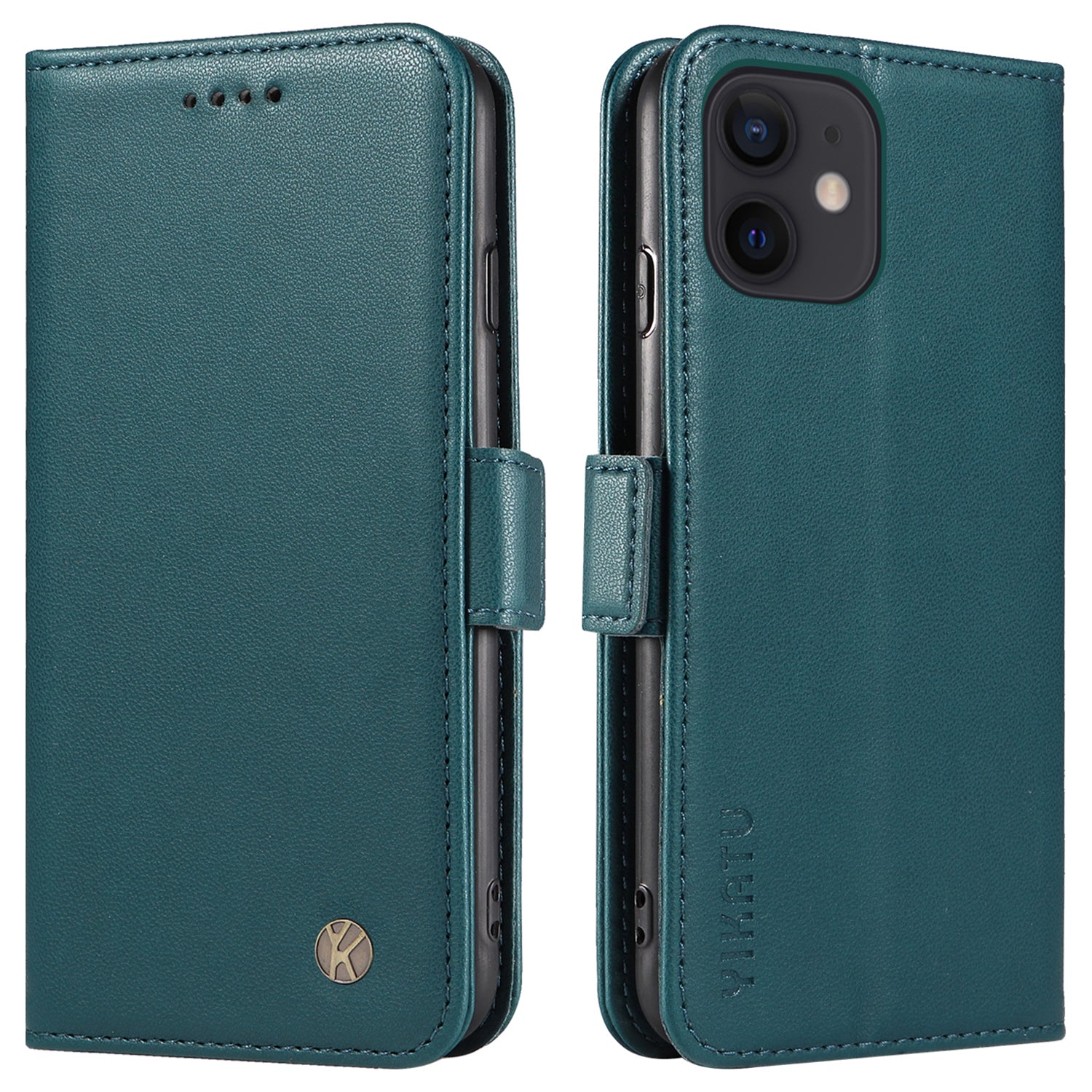 YIKATU YK-003 til iPhone 12/12 Pro 6,1 tommer pung etui Anti-ridse PU læder Stand Telefon Flip Cover YIKATU YK-003 til iPhone 12/12 Pro 6,1 tommer pung etui Anti-ridse PU læder Stand Telefon Flip Cover